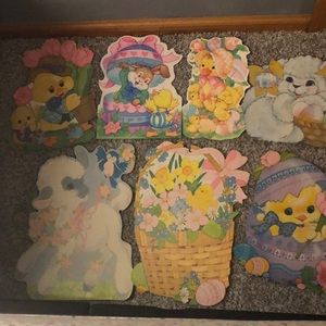 Seven Vintage Easter Die Cutouts